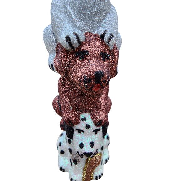 Neiman Marcus 2010 RARE Triple Puppy Dog Christmas Ornament - Picture 4 of 9